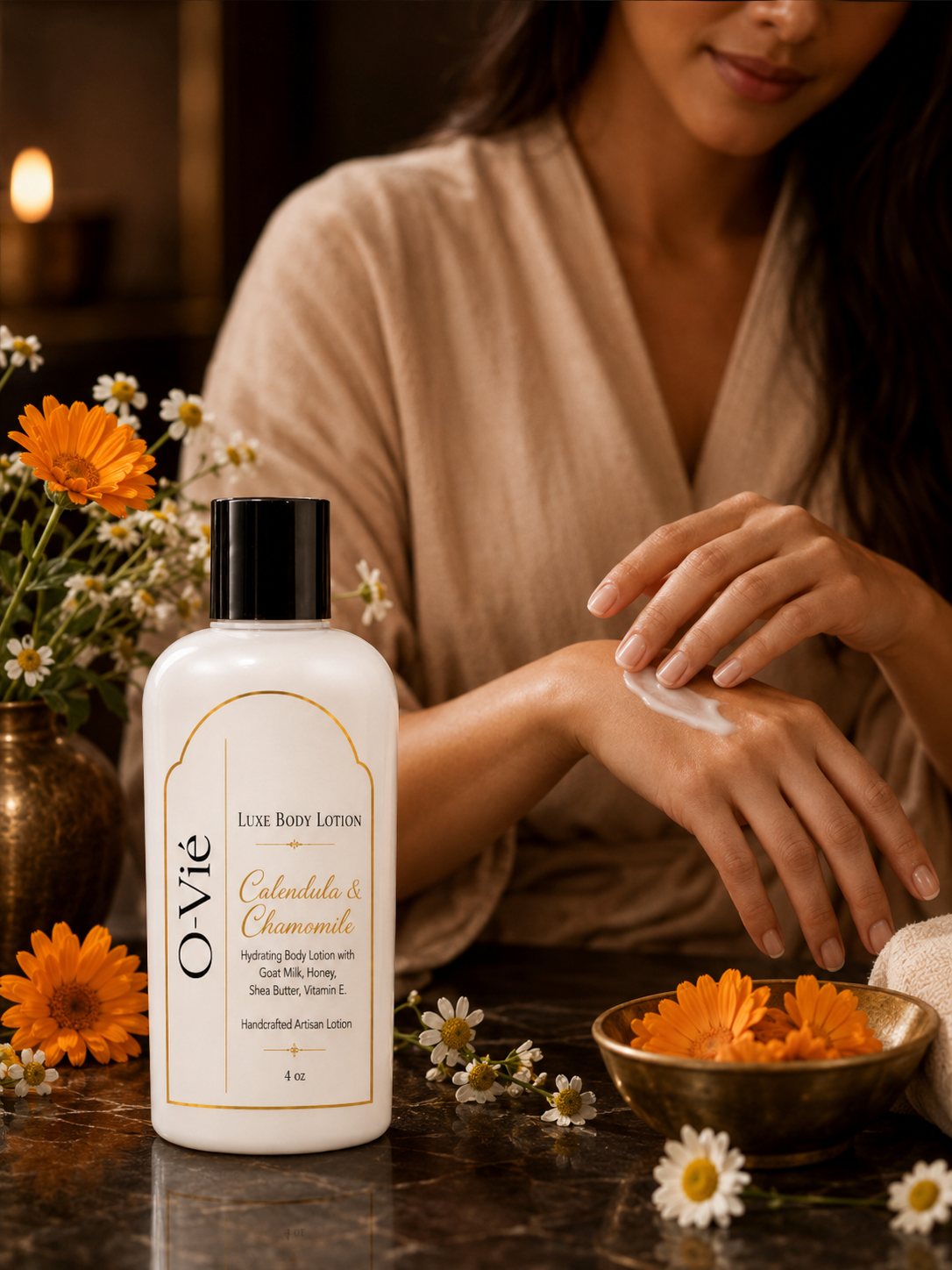 Luxe Body Cream Calendula & Manzanilla · O-Vié
