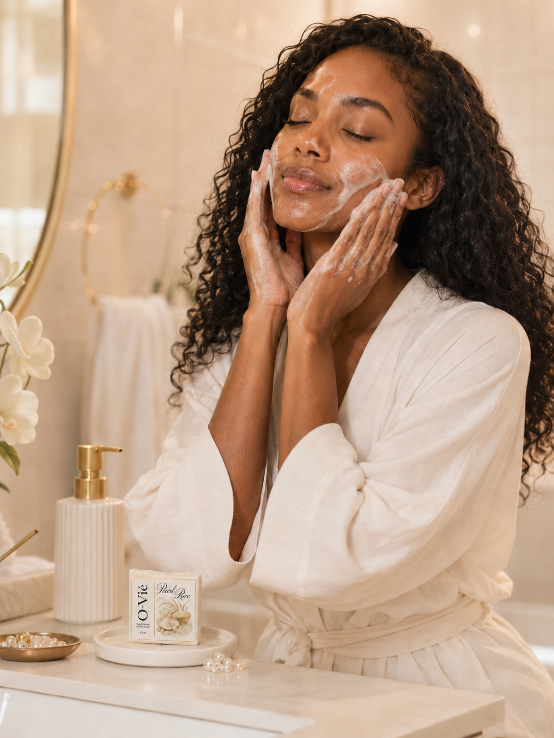 Rice Pearl Soap · O-Vié